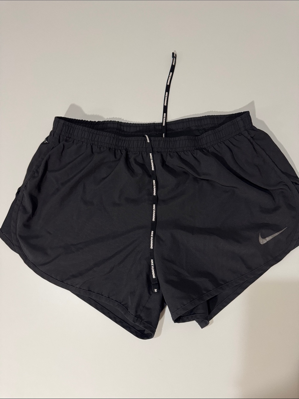 Nike Women's Black Athletic Running Shorts with Reflective Logo